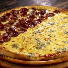 pizza grande 8 pedaçoes 2 sabores